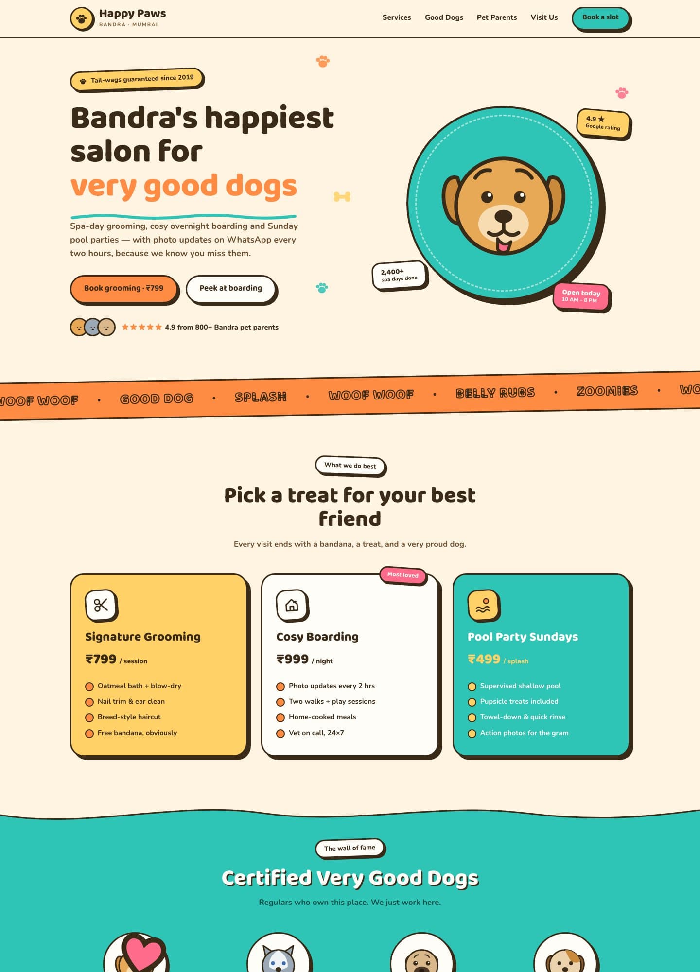 Happy Paws — live website